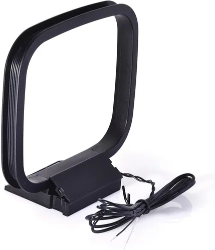 Vista 2 de Bingfu Antena AM Loop con cable desnudo de 2 pines compatible con Pioneer Onkyo, Yamaha, Marantz, Pyle, radio interior, Bluetooth, receptor estéreo
