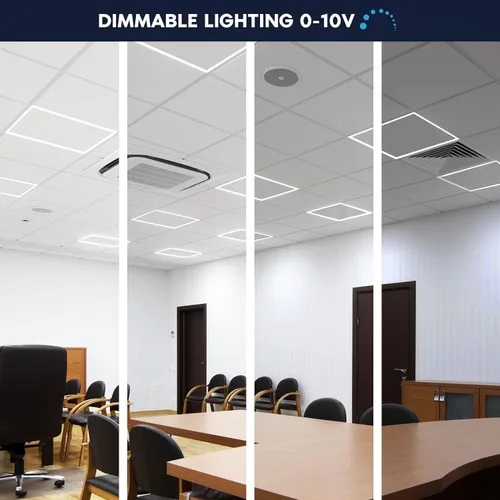 Vista 7 de Panel de luces LED de marco iluminado de 2 x 2 pies, 5CCT seleccionable 3000K-6500K, 2600/3900/5200LM, interruptor de 20W/30W/40W, luces de techo