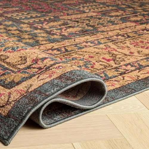 Vista 3 de SAFAVIEH Mahal Collection - Alfombra decorativa, 2.2 x 4 pies, azul marino y natural, diseño oriental tradicional, no desprende pelusa y de fácil