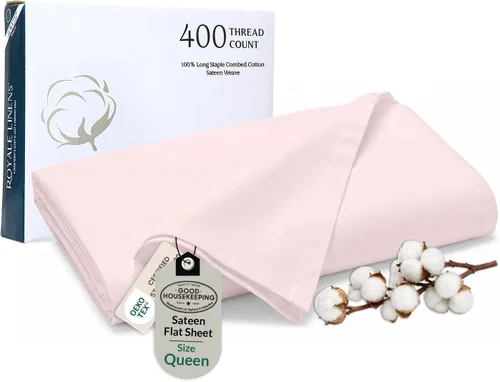 Vista 17 de Royale Linens Sábana encimera de 300 hilos de 100 % algodón peinado de fibras largas, súper suave, sábana encimera de tamaño individual se vende por