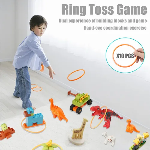 Vista 5 de Bloques de construcción para niños pequeños de 3 a 5 años, juguetes de dinosaurio