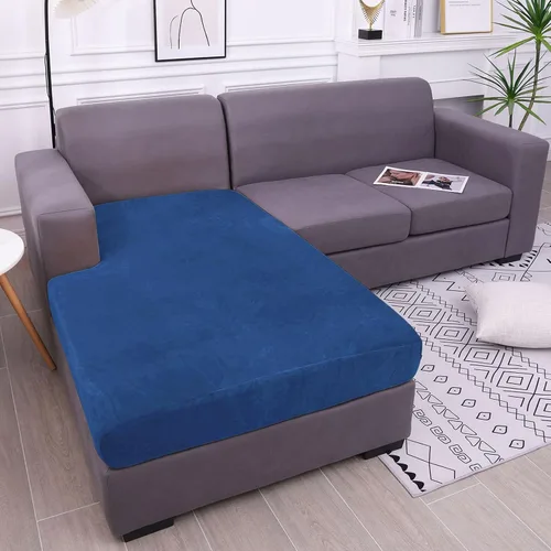 Vista 12 de hyha Fundas de cojín de terciopelo para sofá, fundas de asiento suaves para sofá modular de 3 cojines, lavables, funda mágica para sofá con parte