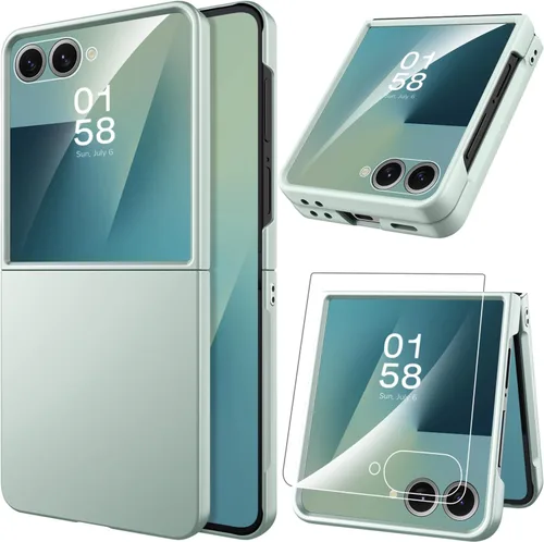 Vista 11 de Miimall Funda delgada para Galaxy Flip 7 con protector de pantalla integrado, grado militar, a prueba de golpes, a prueba de caídas, delgada