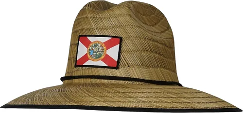 Vista 2 de Hook & Tackle Florida Salvavidas Pesca Stretch Fit Sombrero de paja