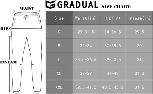 Vista 6 de G Gradual Pantalones deportivos para hombre con bolsillos con cierre y pantalones deportivos para correr y entrenar