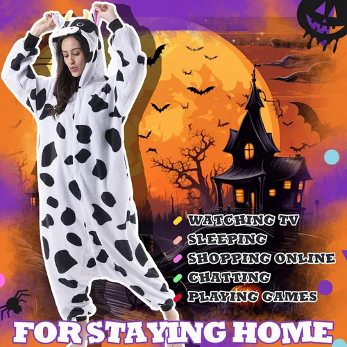 Vista 3 de Beauty Shine - Mameluco unisex para adultos, disfraz de personaje de caricaturas para cosplay, Halloween, Navidad, ropa para dormir o estar en casa