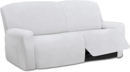 Vista 29 de Easy-Going - Funda elástica de microfibra para sofá reclinable seccional, suave vellón ajustable a tu sofá de 2 cuerpos, lavable, protector