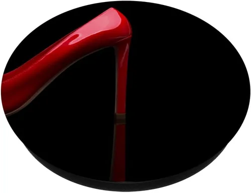 Vista 2 de Zapatos de tacón alto con tacón de aguja rojo icónico PopSockets PopGrip intercambiables