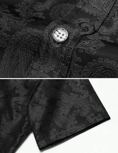 Vista 4 de Daupanzees Camisa de algodón jacquard de cachemira para hombre