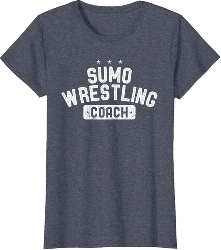 Vista 68 de Camiseta vintage de lucha libre Sumo Entrenador de lucha libre, Negro, S
