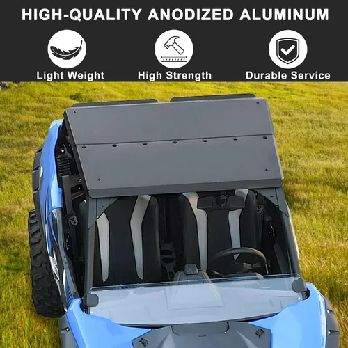 Vista 2 de SAUTVS Cubierta de techo duro de aluminio para Kawasaki Teryx KRX 1000 2020-2026, accesorios 2020-2026, visera solar combinada a prueba de polvo