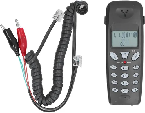 Vista 5 de Teléfono con cable, FSK DTMF de 16 bits con pantalla LCD con cable con función de pausa de redireccionamiento, botón grande, identificación