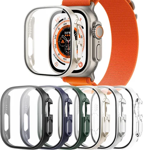 Vista 14 de 6-Pack de fundas compatibles con Apple Watch Series SE 3(2025)/SE 2/SE/6/5/4 de 40 mm con protector de pantalla de vidrio templado, funda protectora
