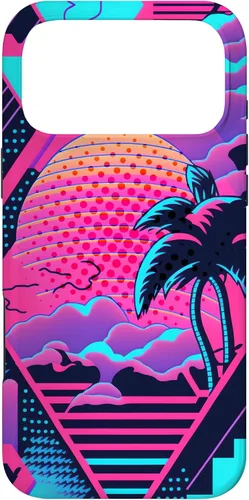 Vista 22 de iPhone 16 Retro Vaporwave Vibes - Funda para amantes de la nostalgia de la música de los años 90