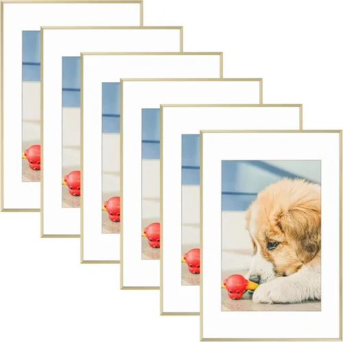 Vista 14 de AUEAR, Juego de 6 portarretratos de aluminio de 11 x 14 pulgadas, hechos para exhibir fotos de 8 x 10 pulgadas con paspartú o de 11 x 14 pulgadas
