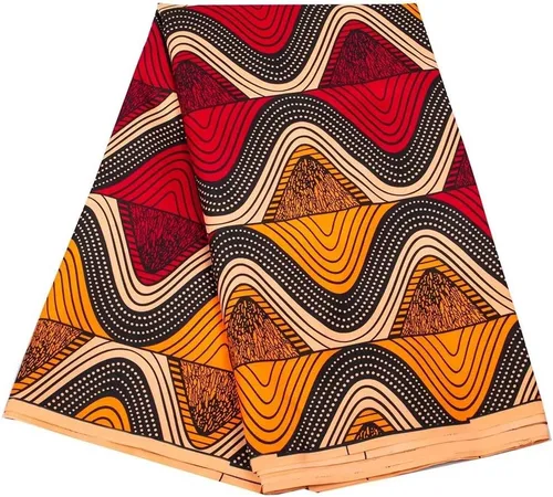 Vista 10 de BintaRealWax Tela Africana Ankara de Poliéster con Impresiones de Cera 6 Yardas de Tela Africana Tradicional para Vestido de Fiesta PL536