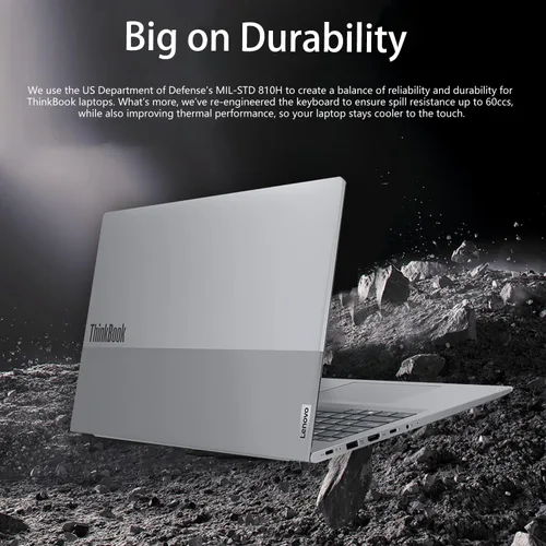 Vista 7 de Lenovo ThinkBook 16 Gen 7 Laptop 16 pulgadas FHD+ antirreflejos AMD Ryzen 5 7533HS 16GB DDR5 1TB SSD Huella digital Wi-Fi 6 HDMI