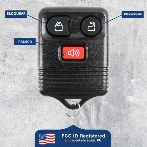 Vista 5 de KeylessOption Llavero de Repuesto de 3 Botones para 2005 2006 2007 2008 2009 2010 2011 2012 2013 2014 2015 Ford F150 Explorer Ranger Mustang Lincoln