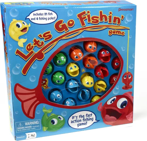 Vista 7 de Pressman Toys Amazon Exclusive Bonus Edition Let's Go Fishin' - Incluye Lucky Ducks Make-A-Match Game!