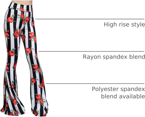 Vista 34 de ShopMyTrend - Pantalones de yoga largos con piernas anchas y acampanadas estilo palazzo, con cintura alta, para mujer