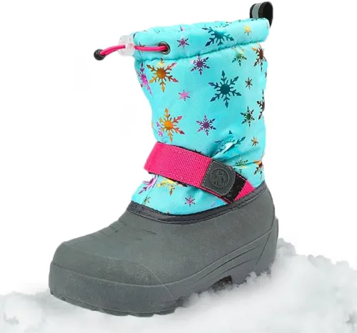 Vista 37 de Northside Frosty Botas de nieve de invierno aisladas con parte superior de nailon resistente al agua, forro de secado rápido, plantilla de EVA Baya