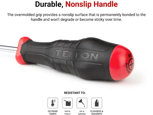 Vista 4 de TEKTON Destornillador ranurado de 1/4 pulgadas x 4 pulgadas 26623
