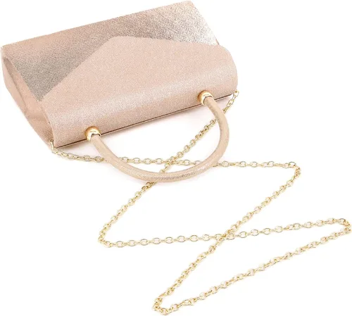 Vista 3 de Naimo Bolso de mano de cristal brillante con asa superior bolso de hombro cruzado para boda fiesta novia