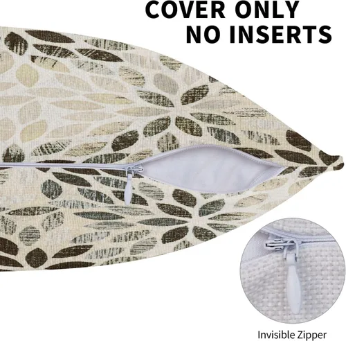 Vista 7 de Juego de 2 fundas de almohada negras y grises de 40 x 40 cm, geométricas, florales, decorativas para exteriores, fundas de almohada estilo granja