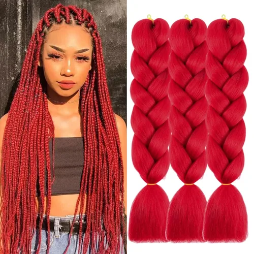 Vista 40 de Beige (613#) 6 paquetes de cabello trenzado de 24 pulgadas, de fibra sintética, sin picazón, extensiones de cabello para trenzar jumbo, textura