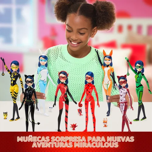 Vista 6 de Miraculous Ladybug Magic Heroez Reveal - Muñeca que cambia de color Marinette se transforma en disfraces sorpresa con esta muñeca de revelación