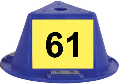 Vista 10 de Toppers magnéticos para techo, sombreros magnéticos para automóvil, juego de 10 unidades, con numeración (azul, numerados del 1 al 10)