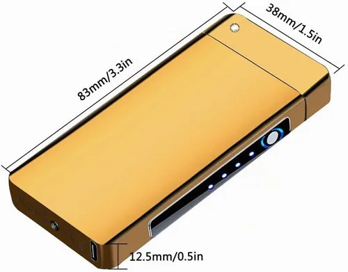 Vista 7 de GADATOP Encendedor eléctrico a prueba de viento, encendedores de plasma alto con carga USB, encendedor de arco de metal de lujo para regalos