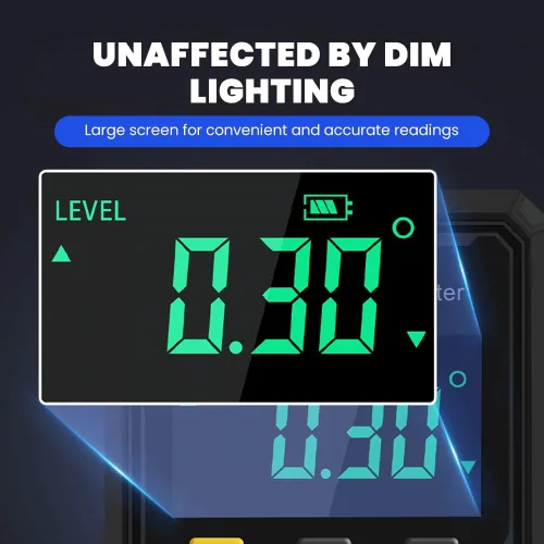 Vista 4 de Saker - Herramienta transportadora digital de ángulo 2026, inclinómetro de alta precisión de 4 × 90° con pantalla LED, medidor de ángulo magnético
