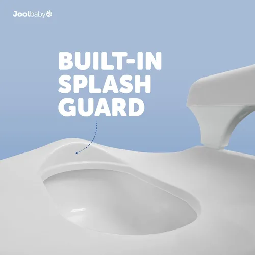 Vista 5 de Jool Baby Silla para ir al baño para niños pequeños, protector contra salpicaduras y soporte de espalda (gris)