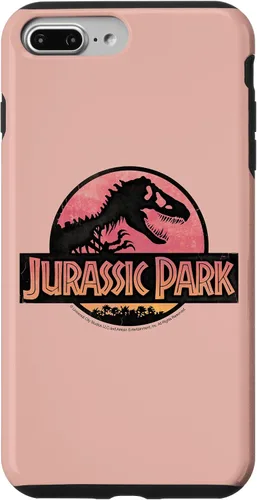 Vista 12 de Funda con logotipo degradado rosa para iPhone 16 Jurassic Park