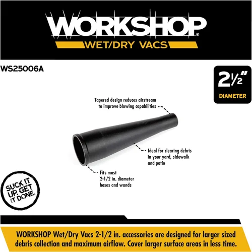 Vista 3 de WORKSHOP WS25006A - Aspiradora para soplador de 2-1/2 pulgadas