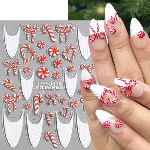 Vista 9 de 30 hojas de calcomanías de uñas para el día de San Valentín, diseño de flores, corazón, pastel de frutas, serie de labios rojos, suministros de arte