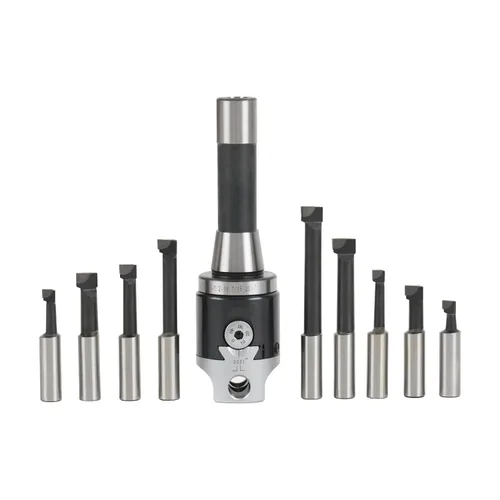Vista 5 de HFS (R) Juego de cabezal de mandrinado de 2", juego de barras de mandrinar de carburo de 1/2", 9 piezas, fresado
