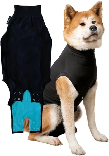 Vista 18 de Traje de recuperación Suitical para perros, de color negro, XXS, Negro