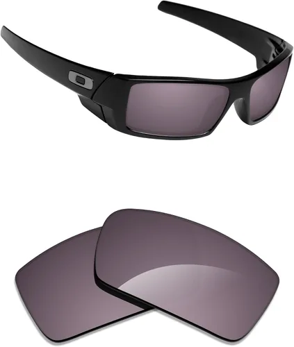 Vista 14 de Alphax Polarized Replacement Lenses for Oakley Gascan OO9014 60mm Sunglasses Glare Reduction Precision Cutting Espejo de oro de 24 quilates