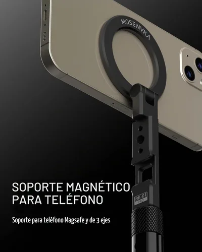 Vista 7 de MOSENVKA Magnetic Golf Tripod & Monopod Phone Holder Swing Recording Trípode ajustable para palos de golf para selfie, montaje en tierra para grabar