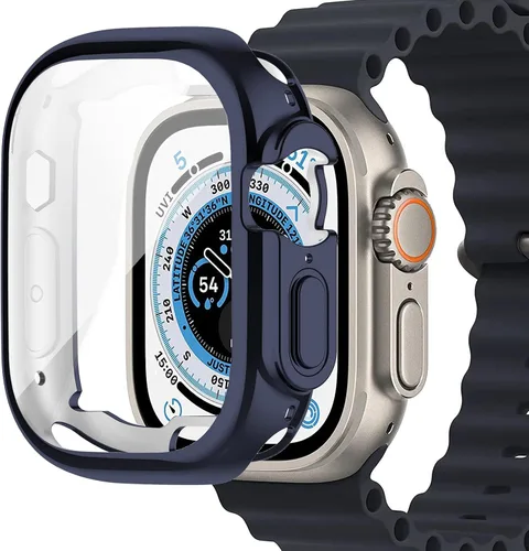 Vista 9 de Funda compatible con Apple Watch Series 3, 2, 1 de 1.496 pulgadas con protector de pantalla, cubierta dura de policarbonato antiarañazos a prueba