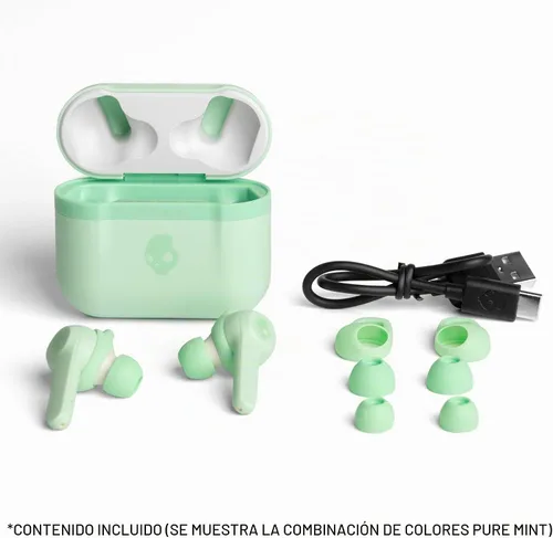 Vista 5 de Skullcandy Indy Evo in-Ear Wireless Earbuds, 30 Hr Battery, Microphone, Works with iPhone Android and Bluetooth Devices - Blue 92 azul