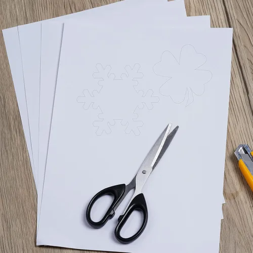 Vista 6 de 10 hojas de cinta adhesiva de doble cara, cinta adhesiva blanca, tamaño A4, manualidades para manualidades, álbumes de fotos, decorativos