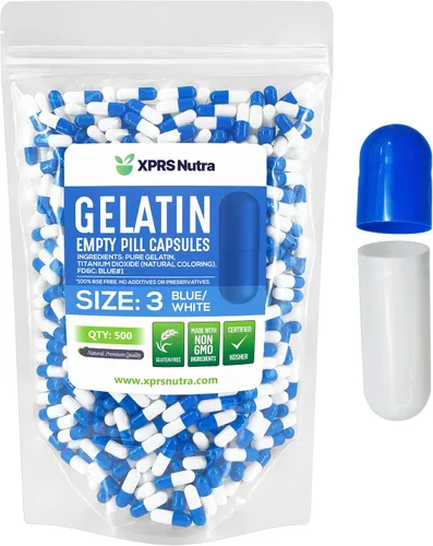Vista 7 de XPRS Nutra Cápsulas vacías tamaño 3 – 1000 cápsulas vacías de gelatina – Pastillas de relleno de cápsulas de bricolaje – Tapa de gel de píldora