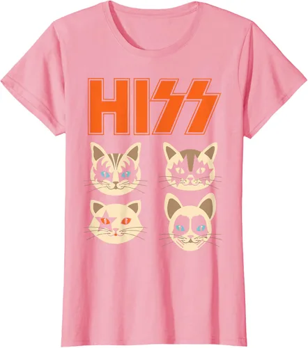 Vista 11 de Camiseta Hiss Funny Cats Kittens Rock Rockin, Negro