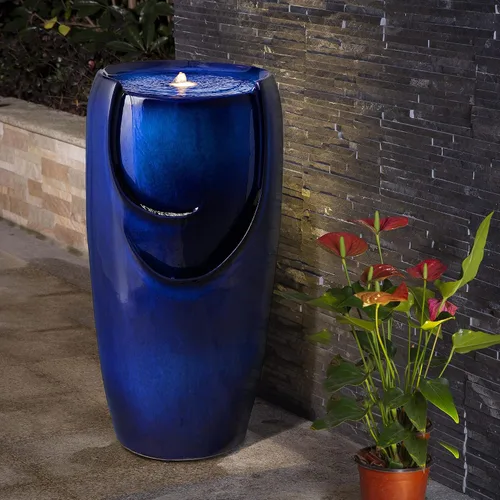 Vista 16 de Glitzhome - Fuente de agua con luz LED para exteriores