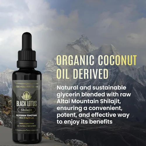 Vista 7 de Black Lotus - Tintura líquida de resina Shilajit pura, 1.7 fl oz, 100% Shilajit natural puro para hombres y mujeres con aminoácidos, 175 mg de ácido