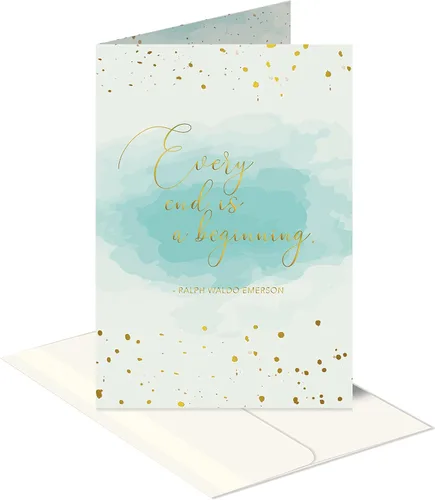 Vista 9 de Better Office Products Tarjeta de despedida con sobre, elegante diseño de lámina metálica, tarjeta Will Miss You, tarjeta de jubilación de compañero