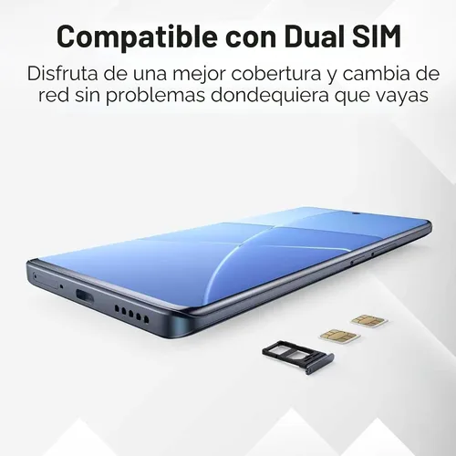 Vista 5 de NUU B40 5G, teléfono celular, desbloqueado, doble SIM, pantalla AMOLED dual, 120Hz, cámara de 64 MP, 8GB+256GB, Android 15, versión estadounidense
